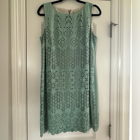Gianni Bini Suede Eyelet Knee Length Dress - Picture 1 of 3